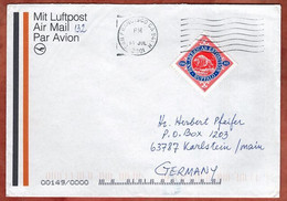 Luftpost, Blockmarke Buffalo, San Francisco Nach Karlstein 2001 (10991) - Cartas