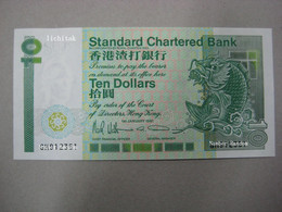 1991 Hong Kong Standard Charter Bank  $10 UNC  Number Random - Hong Kong