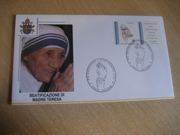 2003 Yvert 1322 Mother Teresa Beatification FDC Cancel Cover VATICANO Italy - Mutter Teresa