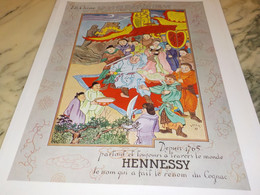 ANCIENNE PUBLICITE  EN CHINE COGNAC HENNESSY 1938 - Alcools