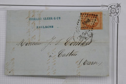 BE8 FRANCE  BELLE LETTRE 1857 TOULOUSE A CASTRES TARN +N°16+ +AFFRANCH.INTERESSANT - 1853-1860 Napoléon III