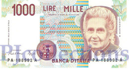 ITALIA - ITALY 1000 LIRE 1990 PICK 114a UNC PREFIX "A" - 1000 Lire