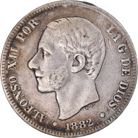 Monnaie, Espagne, Alfonso XII, 2 Pesetas, 1882, TTB, Argent, KM:678.2 - Münzen Der Provinzen