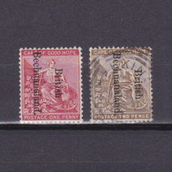 BECHUANALAND 1893, SG# 38-39, QV, 'Hope' Seated, MH/Used - 1885-1895 Kolonie Van De Kroon