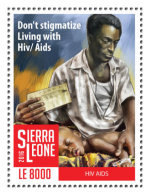 SIERRA LEONE 2016 ** HIV Aids 1v - OFFICIAL ISSUE - A1708 - Malattie