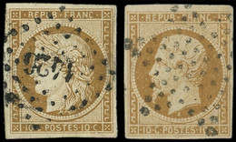 EMISSION DE 1849 - 1    10c. Bistre-jaune, Obl. PC 1426 Et N°9 10c. Bistre-jaune Obl. ETOILE, TB - 1849-1850 Ceres