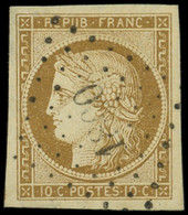 EMISSION DE 1849 - 1a   10c. Bistre-brun, Obl. PC Léger, TTB - 1849-1850 Cérès