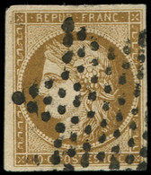 EMISSION DE 1849 - 1a   10c. Bistre-brun, Obl. ETOILE, TTB. Br - 1849-1850 Cérès