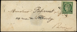 Let EMISSION DE 1849 - 2b   15c. Vert FONCE Au Filet En Un Point Mais Filet De Voisin à Gauche, Obl. ETOILE S. Env., Au  - 1849-1876: Période Classique