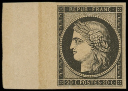 ** EMISSION DE 1849 - 3b   20c. Noir Sur CHAMOIS, Bdf, TTB. C - 1849-1850 Cérès