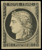 * EMISSION DE 1849 - 3    20c. Noir Sur Jaune, TB - 1849-1850 Ceres