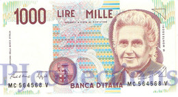 ITALIA - ITALY 1000 LIRE 1990 PICK 114a AU/UNC PREFIX "C" - 1000 Lire