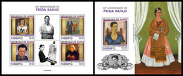 GUINEA 2022 - Frida Kahlo. M/S + S/S. Official Issue [GU220244] - Moderni