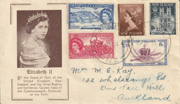 Nelle Zélande Lettre Elisabeth II 1953 - Storia Postale