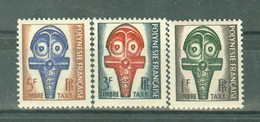 POLYNESIE FRANCAISE - TIMBRES-TAXE N°1* à 3* MH Trace De Charnière. Masques. - Portomarken