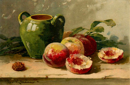 Catharina KLEIN Klein * CPA Illustrateur * éditeur GOM * Pêche Et Pot Vase * Fruits - Klein, Catharina