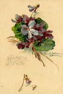 Catharina KLEIN Klein * CPA Illustrateur Gaufrée Embossed * éditeur PFB Série 1882 Gruppe 6 * Fleurs Flowers - Klein, Catharina