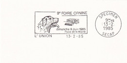 Thème Chiens - France Flamme Secap SPECIMEN - L'Union - Dogs