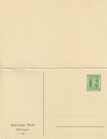 Suisse Entier Postal Privé Double - Stamped Stationery