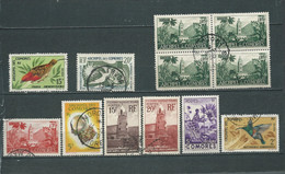 Comores    Lot De 12 Timbres Des Comores  Oblitérés  ( Dont Un Bloc De 4  )  - Pal 11002 - Used Stamps