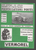 Epernay (51 Marne) (matériel Agricole ) Prospectus VERMOREL Pulvérisateurs Portés (CAT4394) - Advertising