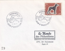 Thème Chiens - Monaco - Enveloppe - Hunde