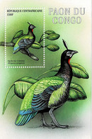 CENTRAL AFRICAN REPUBLIC 2001 Mi BL 654 CONGO PEAFOWL BIRD MINT MINIATURE SHEET ** - Peacocks