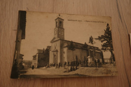 CPA 30 Gard Montfaucon L'église Et Avenue De La Gare - Autres & Non Classés