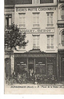 DUNKERQUE  -  3  -  Place De La Gare  -  BIERES MOTTE CORDONNIER   -   HOGUET DEROY  -  Bar De La Gare  -  Aux Cheminots - Dunkerque