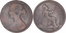 Grande-Bretagne - 1870 - One Penny - Reine Victoria - KM#749.2 - 08-023 - D. 1 Penny