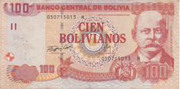 BILLETE DE BOLIVIA DE 100 BOLIVIANOS DEL AÑO 1986 (BANKNOTE) - Bolivia