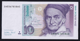 BRD: 10 Deutsche Mark 1.9.1999 - Serie ZA/A - Ersatznote Replacement (BRD-56b) - 10 Deutsche Mark
