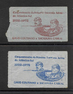 Tramway Bus Lisbonne Carris Portugal 2 Billet 1972 Traversée Avion Atlantique Sud Plane Crossing Lisbon Tram Ticket - Europa