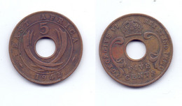 East Africa 5 Cents 1942 - Britse Kolonie