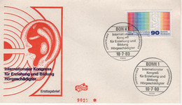 Germany Deutschland 1980 FDC Internationaler Kongress Fur Erziehung Und Bildung Horgeschadigter, Hearing Impaired, Bonn - 1971-1980