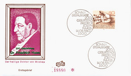 Germany Deutschland Russia 1980 FDC Friedrich Joseph Haass Haas, Holy Doctor Of Moscow, Der Heilihe Doktor Von Moskau, - 1971-1980