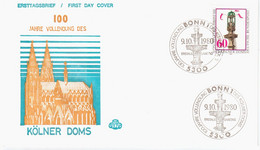 Germany Deutschland 1980 FDC 100 Jahre Vollendung Des Kolner Doms, Koln, Canceled In Bonn - 1971-1980