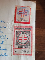 MARCHE DA BOLLO ORDINE DEI MEDICI LIRE 600 PIÙ ALTRI 1967 - Revenue Stamps