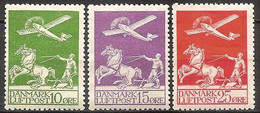 Dinamarca Aereo 1/3 * Charnela 1925 - Poste Aérienne