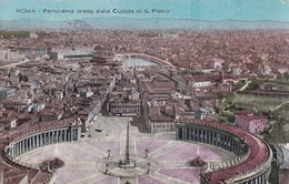A18515 - VATICAN ROMA PANORAMA PRESO DALLA CUPOLA DI S PIETRO POST CARD USED 1923 STAMP SENT TO TORINO - Vaticano