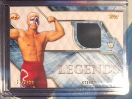 2017 TOPPS LEGENDS OF WWE STING Relic Trading Card 212/299 Wrestling - Tarjetas