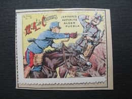 Vignette Militaire Delandre Guerre De 1914 France Sur Fragment :  12 ème   Régiment  Chasseurs à Cheval - Vignette Militari