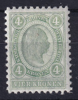 AUSTRIA 1899 - MLH - ANK 83B Perf. 10 1/2 - 4K - Unused Stamps