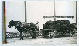 Photographie Ancienne.comerçant Les établissements Fouilland Frères En Côte-D'or ( 21 ) Attelage Chevaux Charbons - Métiers