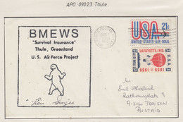 USA BMEWS  Early Warning System  Cover Signature Ca Air Force FEB 21 1975  (EW155C) - Vols Polaires