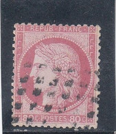 France - Année 1871/75 - N°YT 57 - Type Cérès - Oblitération Gros Points - 80c Rose - 1871-1875 Cérès