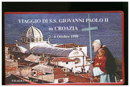 VATICANO - VIAGGI DEL PAPA - 1998 - Viaggio Di S.S. GIOVANNI PAOLO II In Croazia   -   Filagrano V139 - Plaatfouten & Curiosa