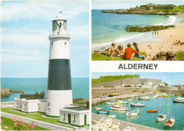 Alderney- Quesnard Lighthouse, Corblets Beach, Braye Inner Harbour - C1970-  (2J92-John Hinde) -ile Aurigny - Alderney