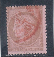 France - Année 1871/75 - N°YT 58 - Type Cérès - Oblitération CàD Rouge Des Imprimés - 10c Brun S. Rose - 1871-1875 Cérès
