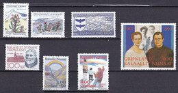 GL145 - GREENLAND – 1992 – FULL YEAR SET – Y&T # 211/7 MNH 61,50 € - Años Completos